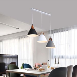 Nordic Iron Pendant Chandelier — Disc-Shade LED Dining Room Light