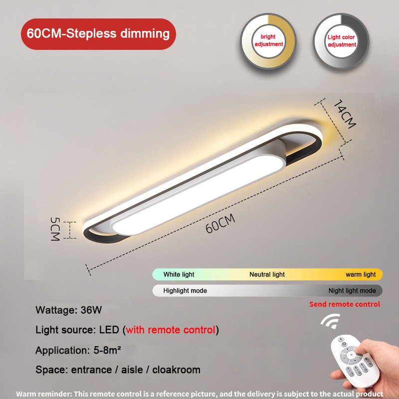 Modern Rectangular LED Ceiling Light – Dimmable with Remote Control - Image 9