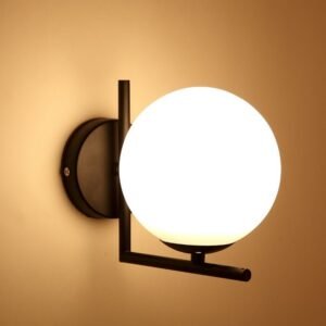 Alternative view of Modern Minimalist Round Glass Wall Lamp with Remote Control – Petal Design LED Sconce