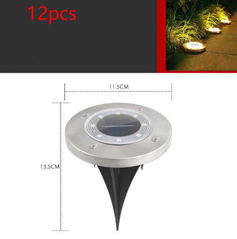 Solar In-Ground Lights - 8 LED Waterproof Underground Disk Lights (IP65) - Image 8