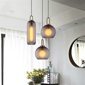 Nordic Glass Ball Chandelier – Modern LED Pendant Light