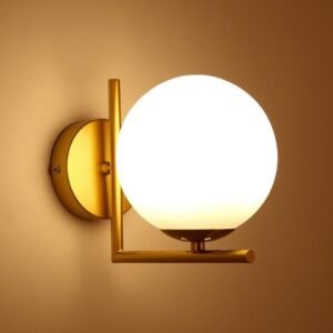 Modern Minimalist Round Glass Wall Lamp with Remote Control – Petal Design LED Sconce