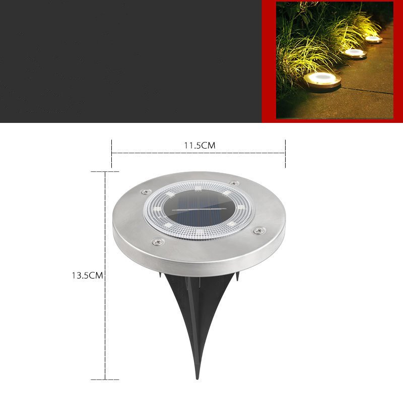 Solar In-Ground Lights - 8 LED Waterproof Underground Disk Lights (IP65) - Image 5