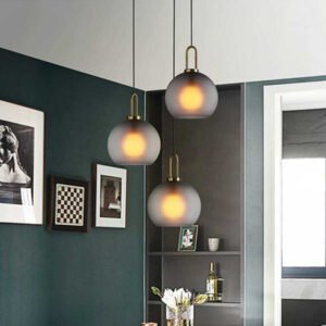Alternative view of Nordic Glass Ball Chandelier – Modern LED Pendant Light